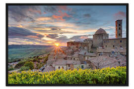 Gerahmter Kunstdruck Volterra in der Toskana