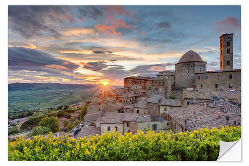 Naklejka na ścianę Volterra in Tuscany