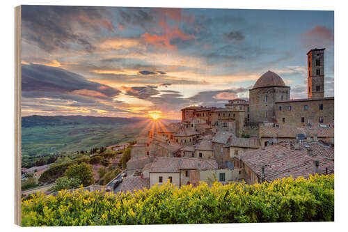 Print på træ Volterra in Tuscany