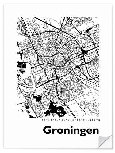 Sisustustarra City map of Groningen