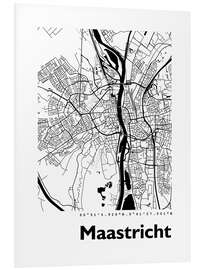 Foam board print Map of Maastricht