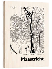 Obraz na drewnie Map of Maastricht