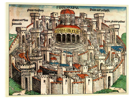 Acrylglasbild Jerusalem im Jahre 1490