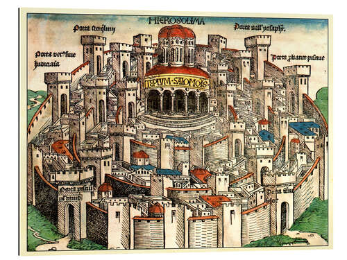 Tableau en plexi-alu Jérusalem en 1490