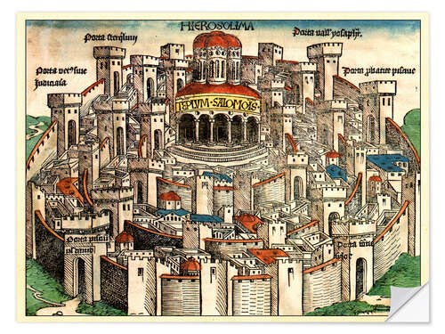 Naklejka na ścianę Jerusalem in 1490