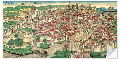 Selvklæbende plakat Florence around 1490