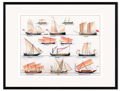 Plakat artystyczny premium w ramie Dinghy, Bugalet and Flambart