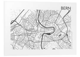 Foam board print Bern – city map