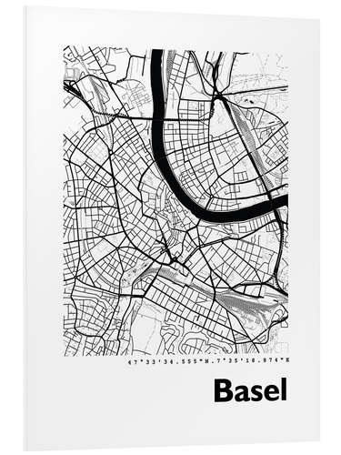 PVC-tavla City map of Basel