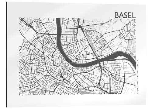 Gallery print City map of Basel