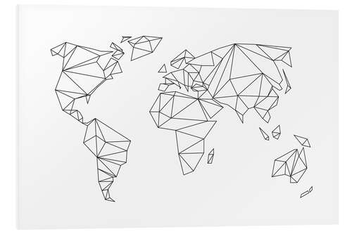 PVC-taulu Geometrical world map