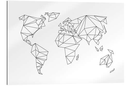 Galleritryk Geometrical world map