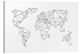 Magnettafel Geometrische Weltkarte