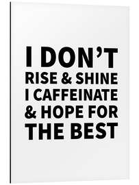 Magnettafel I Caffeinate and Hope for the Best (weiß)