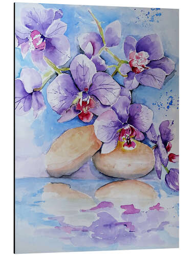 Aluminium print Purple orchids