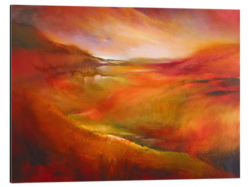 Aluminium print Greet mountain and valley