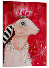 Magnettafel Prinzessin Hase mit Lotusblüte