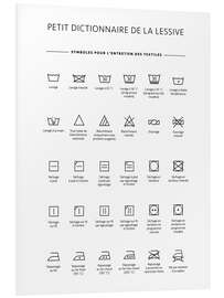 Foam board print Washing and Care Symbols (French)