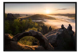 Gerahmter Kunstdruck Malerische Ausblick in der Sächsischen Schweiz