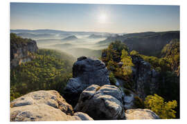 Foam board print Saxon Switzerland in spring