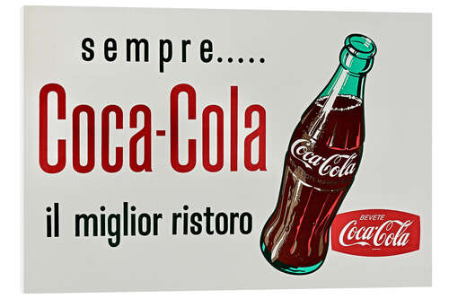 Tableau en PVC Publicité Coca Cola (italien)