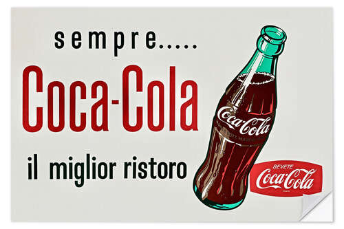 Selvklebende plakat Coca Cola advertising