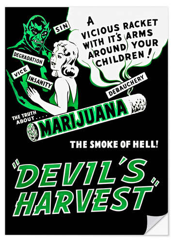 Selvklebende plakat Devils Harvest