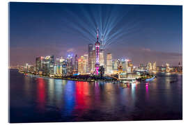 Acrylic print Light show over Pudong