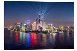 Foam board print Light show over Pudong