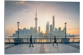 Gallery print Waterfront of Shanghai in front of the Pudong skyline