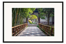 Gerahmter Kunstdruck Chinesischer Garten in Suzhou