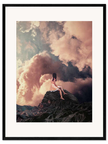 Impression artistique encadrée Tu viens des nuages