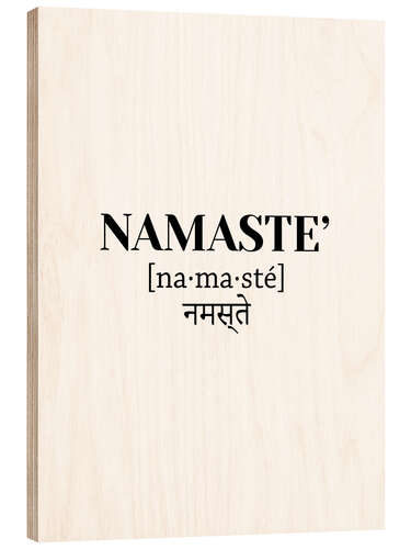 Cuadro de madera Namaste