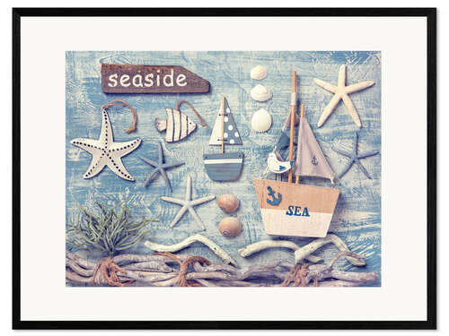 Ingelijste kunstdruk Seascape I