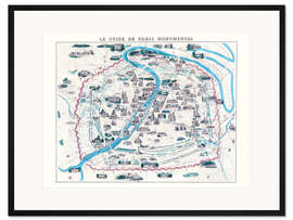 Gerahmter Kunstdruck Der monumentale Pariser Reiseleiter 1867