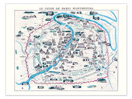 Poster  Der monumentale Pariser Reiseleiter 1867 - J. A. Testard