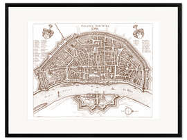 Gerahmter Kunstdruck Köln 1650