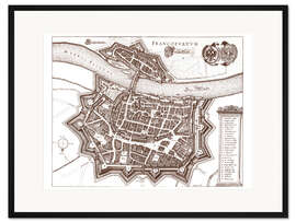 Gerahmter Kunstdruck Frankfurt 1650