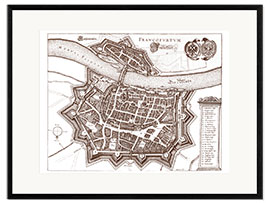 Gerahmter Kunstdruck Frankfurt 1650