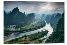 Hartschaumbild Xingping am Li Fluss, China