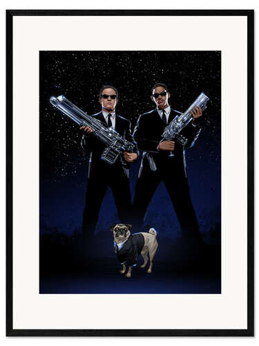 Ingelijste kunstdruk MIB