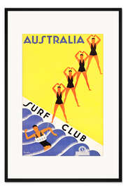 Gerahmter Kunstdruck Australien, Surfclub (englisch)