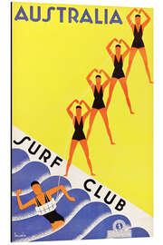 Magnettafel Australien, Surfclub (englisch)