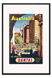 Gerahmter Kunstdruck Australien, Qantas
