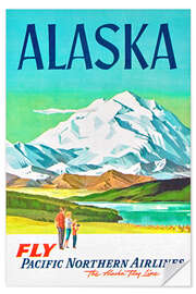 Selvklebende plakat Alaska