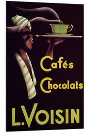 Aluminium print Chocolate cafes (French)