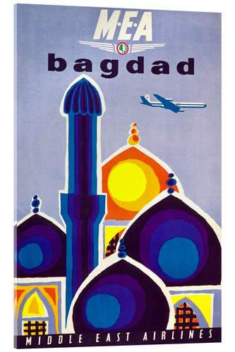 Cuadro de metacrilato Bagdad, Middle East Airlines