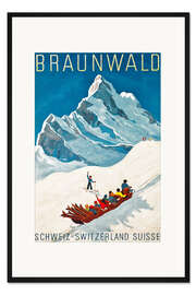 Gerahmter Kunstdruck Braunwald