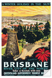 Selvklebende plakat Brisbane