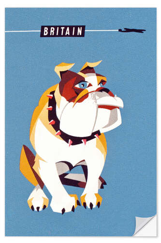 Selvklebende plakat British Bulldog (English)